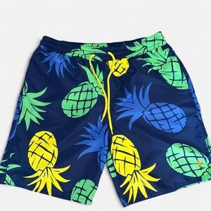 Polo Ralph Lauren Large Navy Pineapple Swim Shorts Mesh